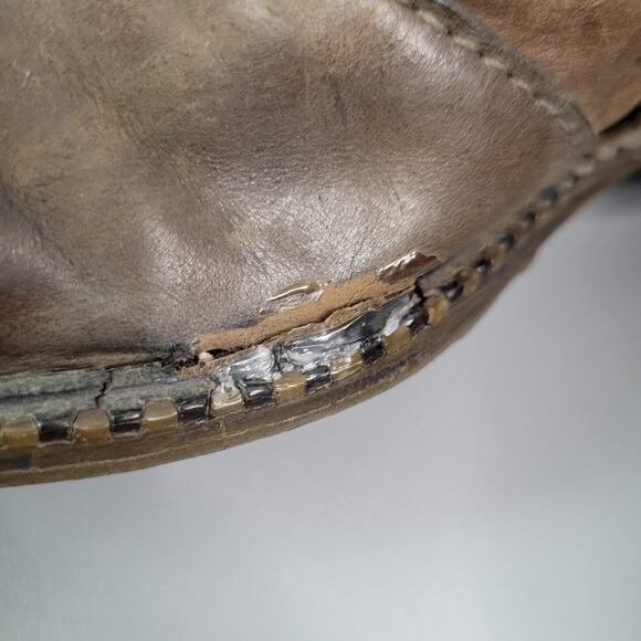 AS.98 Boho Biker Ankle Boots Italian Zipper Bootie Size 38 US 7.5-8 FLAWS READ - Picture 10 of 12